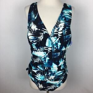 Swimsuits for All One Piece Black Blue NWOT Swim Suit size 18